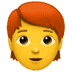 🧑‍🦰 person: red hair display on Apple